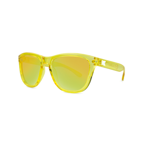 lenoor crown knockaround kids premiums sunglasses yellow monochrome