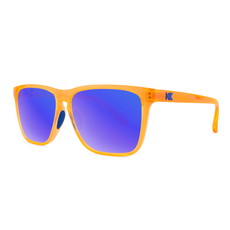 lenoor crown knockaround fast lanes sport sunglasses neon orange moonshine