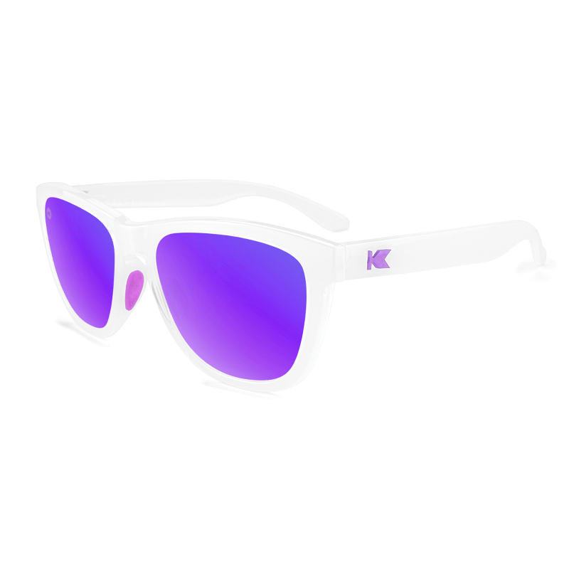lenoor crown knockaround premiums sport sunglasses clear jelly purple