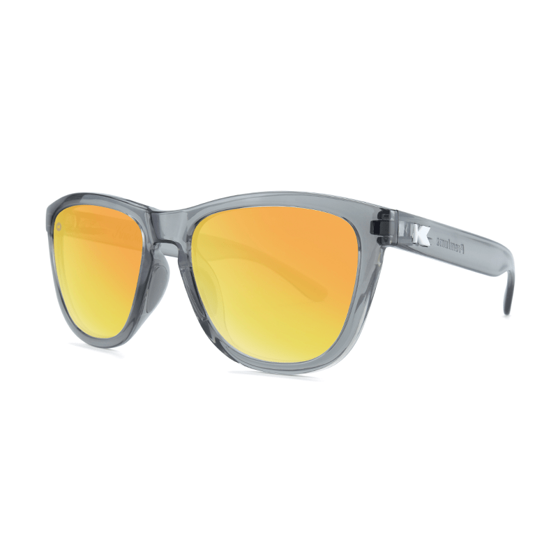 lenoor crown knockaround premiums sport sunglasses clear grey sunset