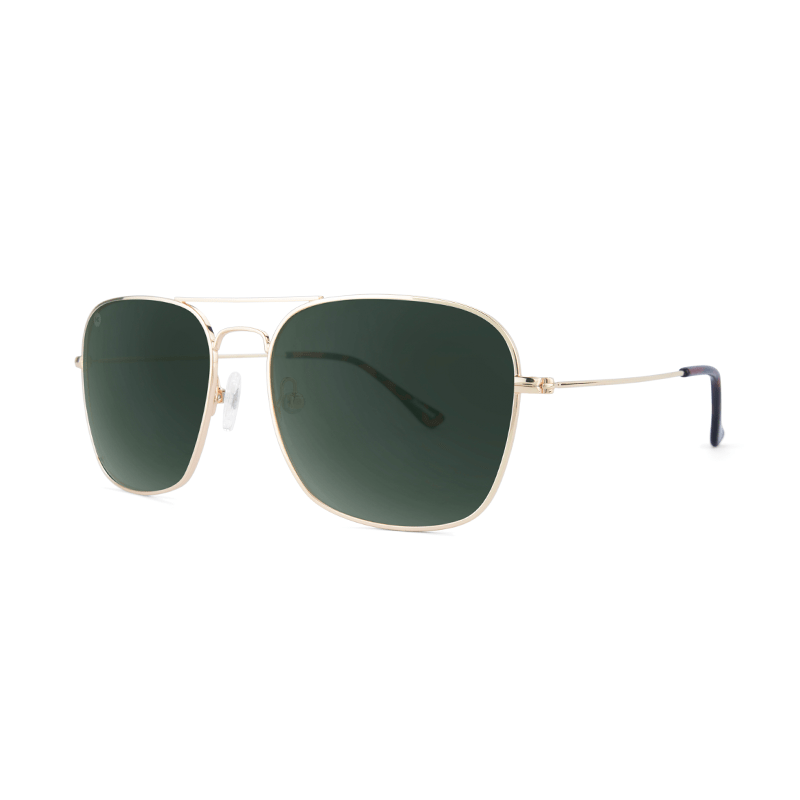 lenoor crown knockaround mount evans sunglasses gold aviator green