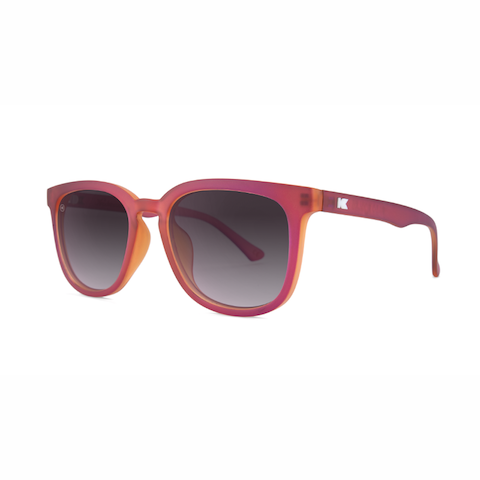 lenoor crown knockaround paso robles sunglasses frosted garnet smoke