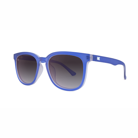 lenoor crown knockaround paso robles sunglasses frosted sapphire smoke