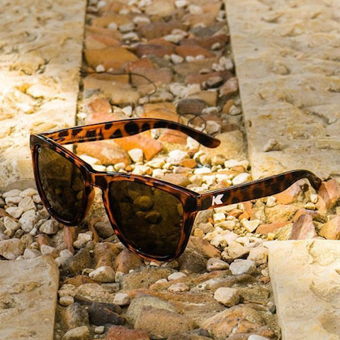 lenoor crown knockaround premiums sunglasses glossy tortoise shell amber