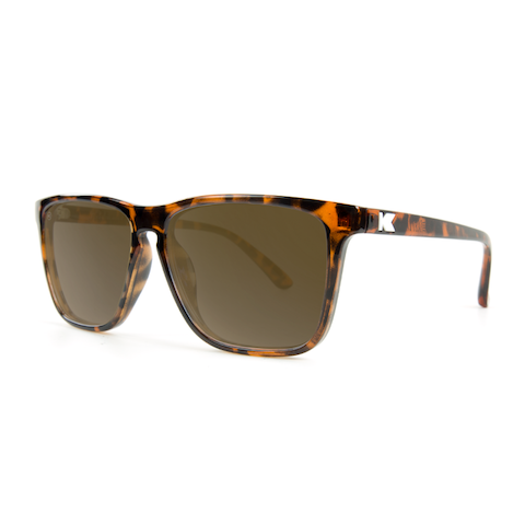 lenoor crown knockaround fast lanes sunglasses glossy tortoise shell amber