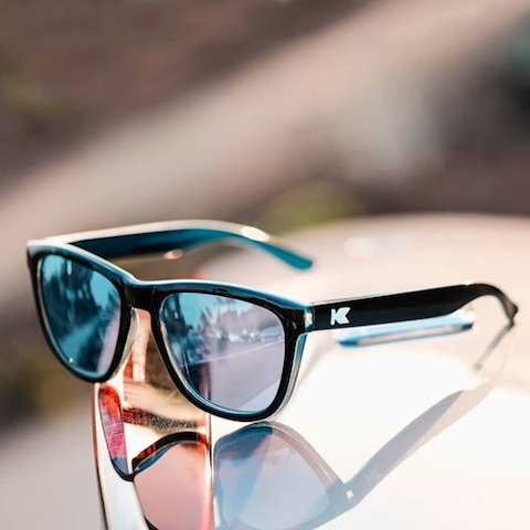 lenoor crown knockaround premiums sunglasses black blue ice geode sky blue