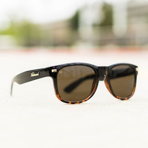 lenoor crown knockaround fort knocks sunglasses black tortoise fade amber