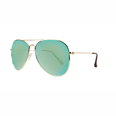 lenoor crown knockaround mile highs sunglasses gold yellow aqua