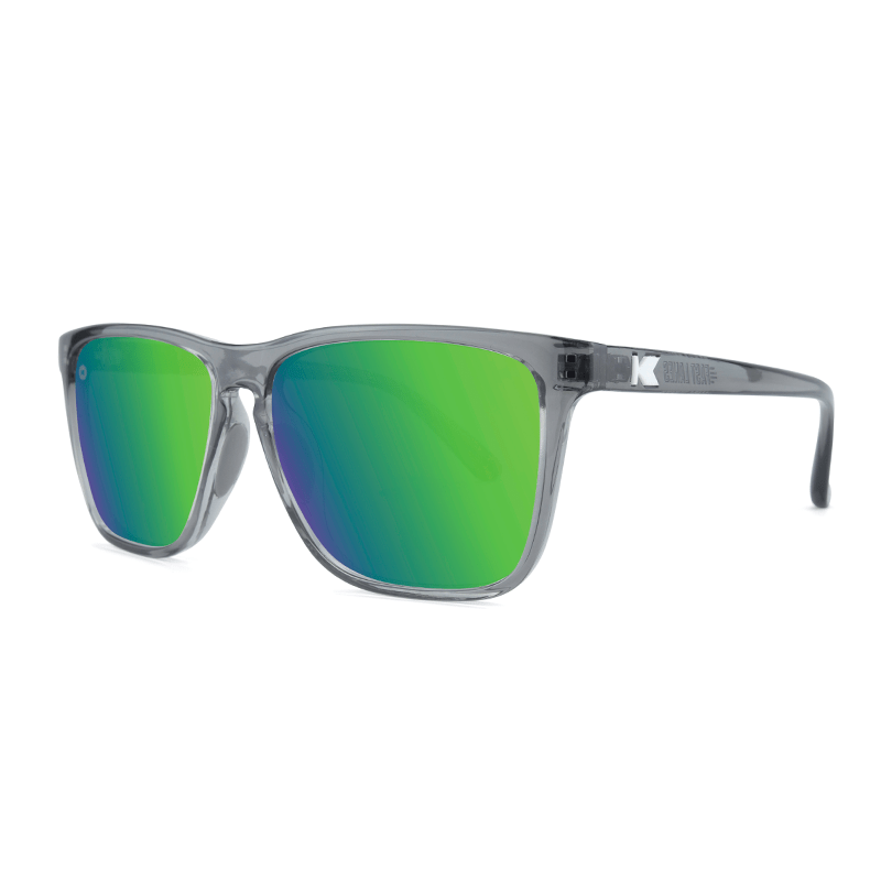 lenoor crown knockaround fast lanes sport sunglasses clear grey green moonshine