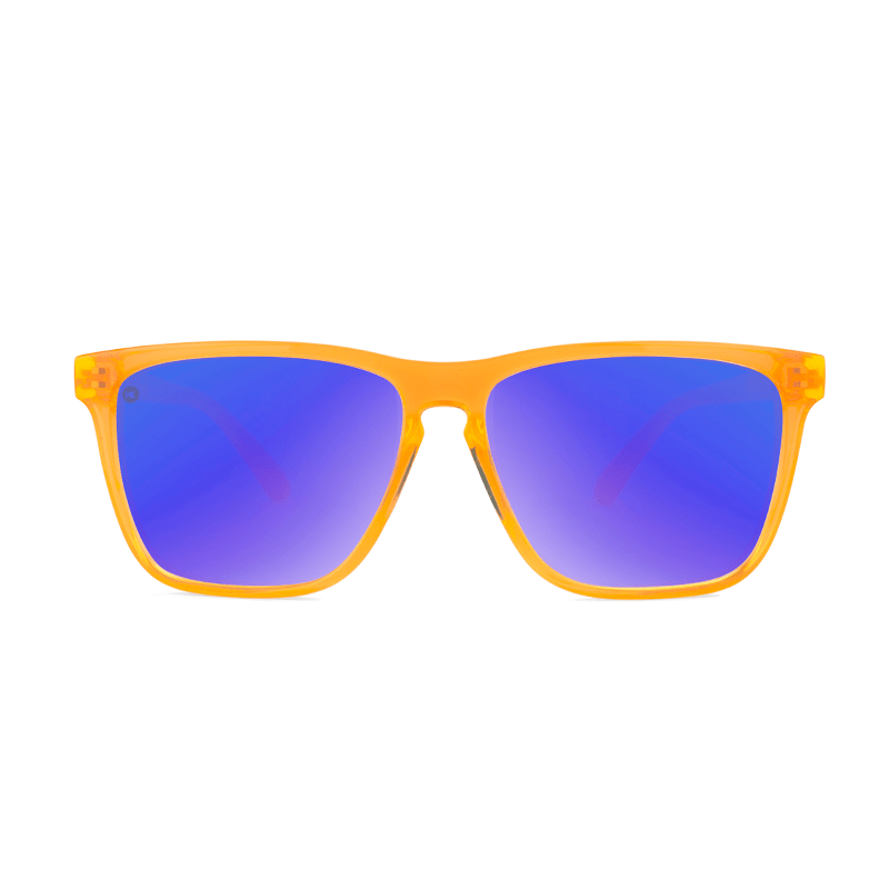 lenoor crown knockaround fast lanes sport sunglasses neon orange moonshine