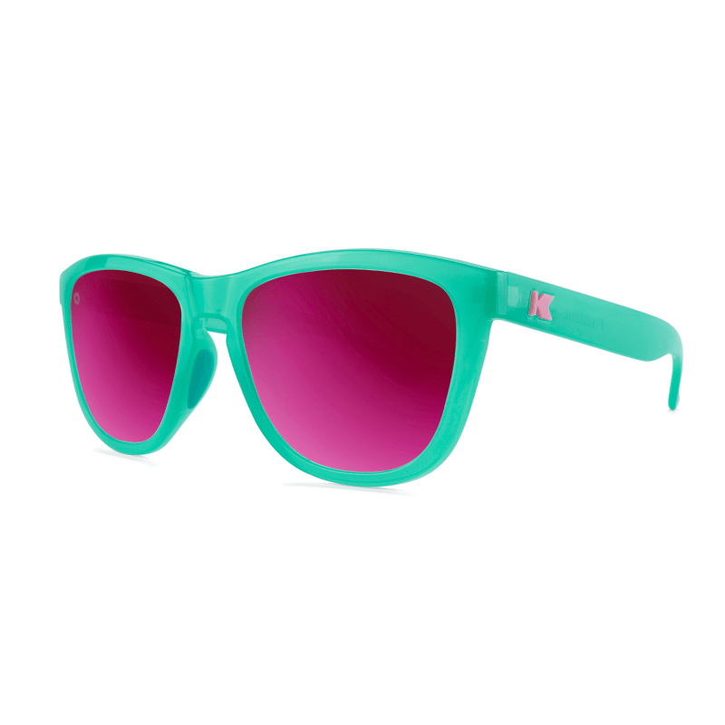 lenoor crown knockaround premiums sport sunglasses aquamarine fuschia