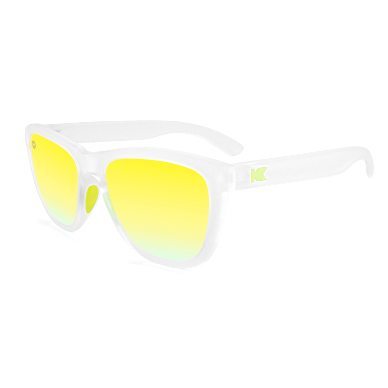 lenoor crown knockaround premiums sport sunglasses Rubberized Clear Yellow Green