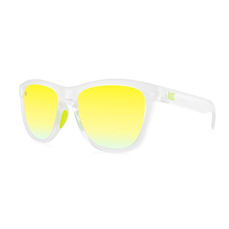 lenoor crown knockaround premiums sport sunglasses Rubberized Clear Yellow Green