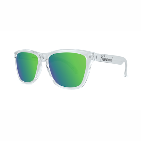 lenoor crown knockaround classics sunglasses glossy clear green moonshine