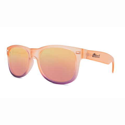 lenoor crown knockaround fort knocks sunglasses frosted rose quartz fade rose