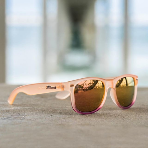 lenoor crown knockaround fort knocks sunglasses frosted rose quartz fade rose