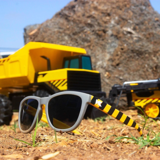 lenoor crown knockaround kids premiums sunglasses construction zone