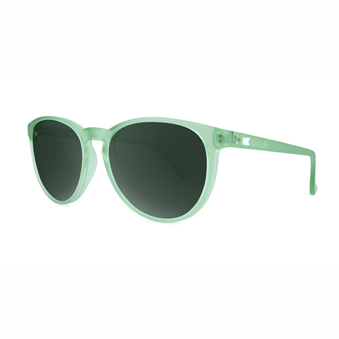lenoor crown knockaround mai tais sunglasses frosted sea glass aviator green