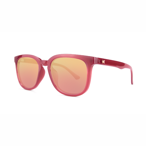 lenoor crown knockaround paso robles sunglasses glossy sangria rose gold