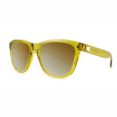 lenoor crown knockaround premiums sunglasses glossy amber monochrome