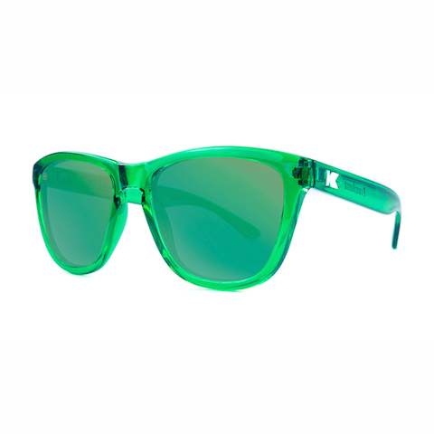 lenoor crown knockaround premiums sunglasses glossy green monochrome
