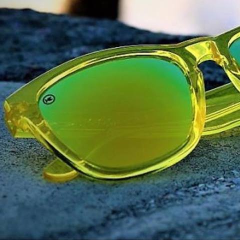 lenoor crown knockaround premiums sunglasses glossy yellow monochrome