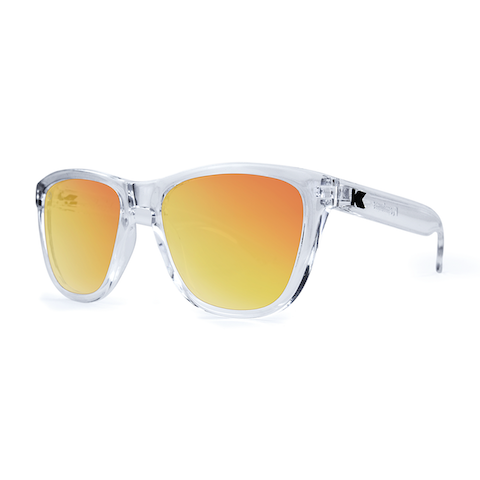 lenoor crown knockaround premiums sunglasses clear red sunset
