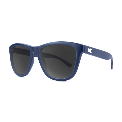 lenoor crown knockaround premiums sunglasses navy blue smoke