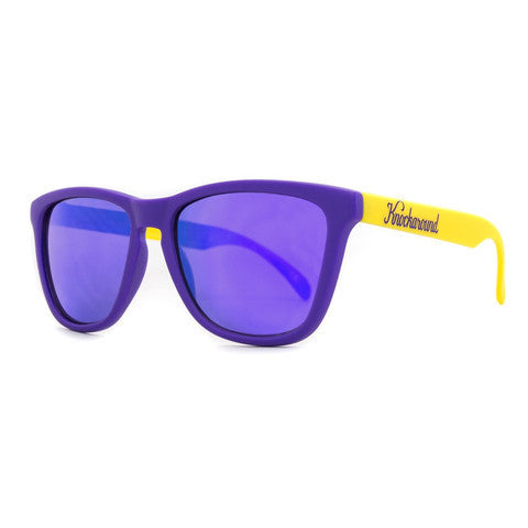 lenoor crown knockaround classics sunglasses purple and yellow purple