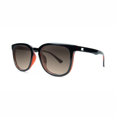 lenoor crown knockaround paso robles sunglasses glossy black brick geode amber gradient