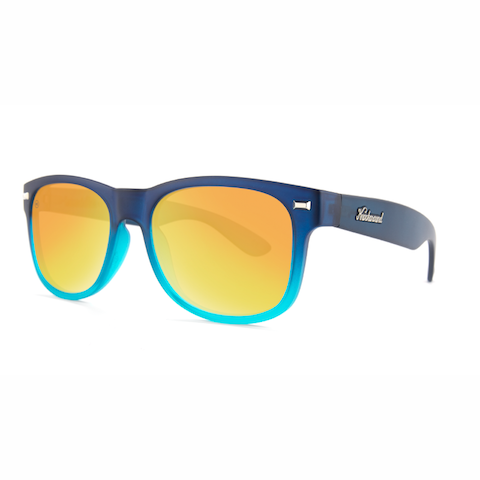 lenoor crown knockaround fort knocks sunglasses frosted navy blue fade sunset
