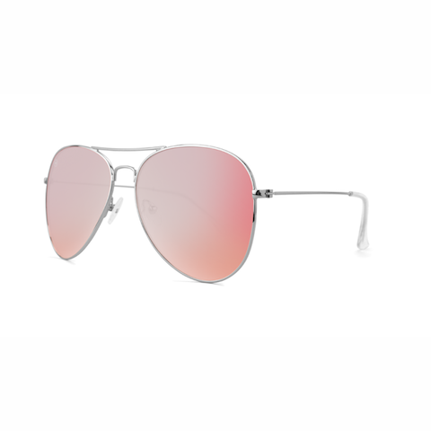 lenoor crown knockaround mile highs sunglasses silver rose