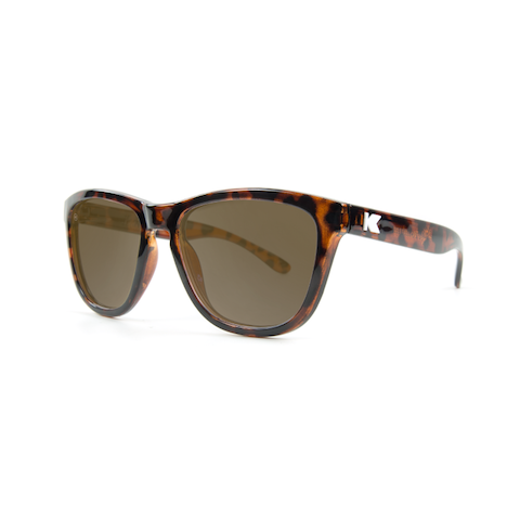 lenoor crown knockaround kids premiums sunglasses glossy tortoise shell amber