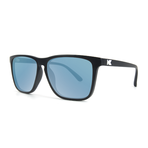 Knockaround Sunglasses Black Sky Blue Fast Lanes