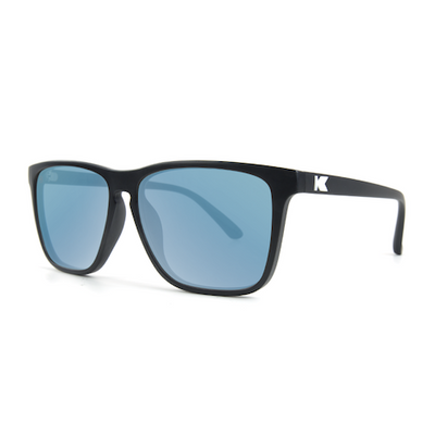 lenoor crown knockaround fast lanes sunglasses matte black sky blue