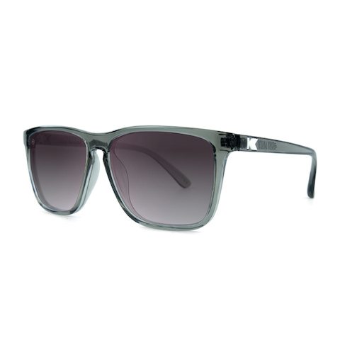 lenoor crown knockaround fast lanes sunglasses glossy grey monochrome