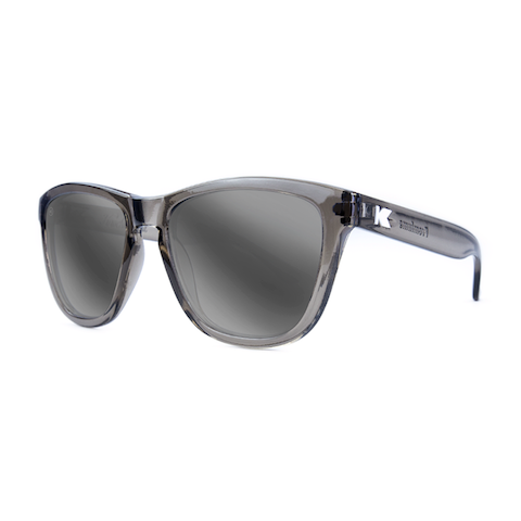 lenoor crown knockaround premiums sunglasses glossy grey monochrome