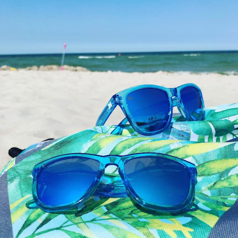 lenoor crown knockaround premiums sunglasses blue monochrome