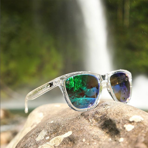 Knockaround Sunglasses | Clear Green Moonshine Premiums display picture 1