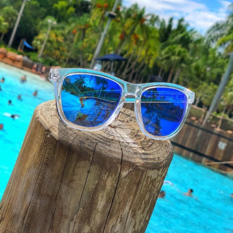 Knockaround Sunglasses | Clear Moonshine Premiums display picture 1