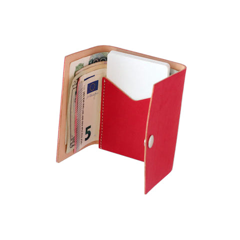 lenoor crown trio mini wallet red