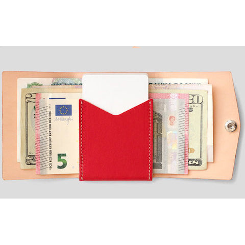 lenoor crown trio mini wallet red